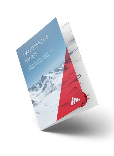 Custom Folded Flyer & Leaflet Printing Angled