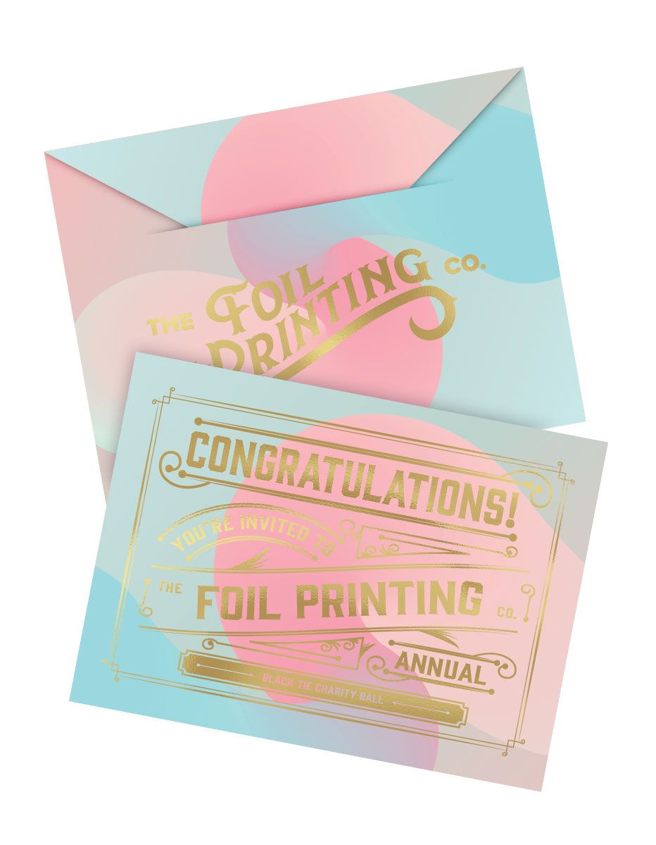 Metallic Foil Envelope Printing Gold