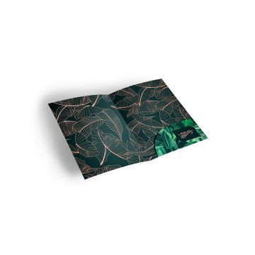 Metallic Rose Gold Foil Presentation Folders Angled