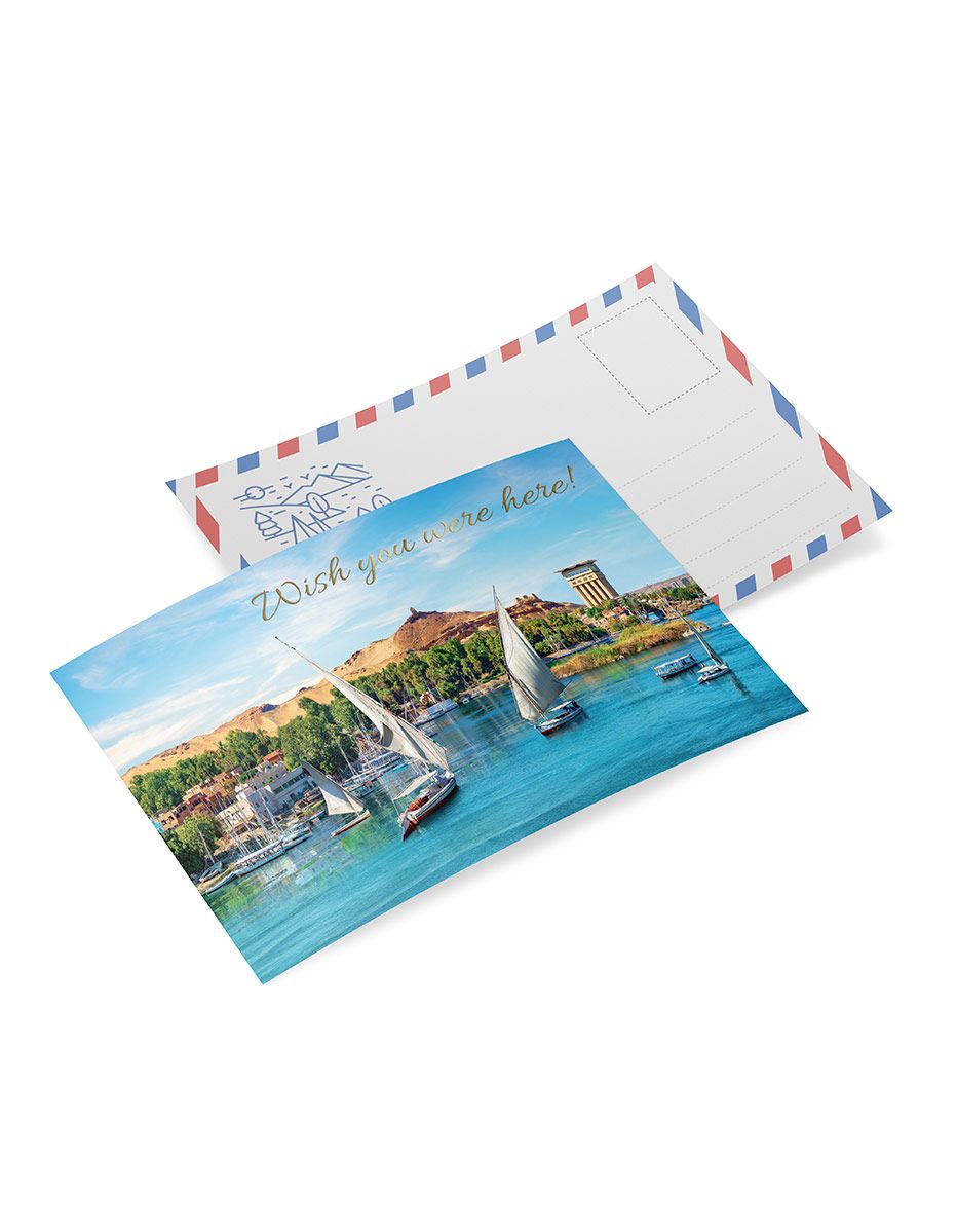 Gold Metallic Foil Postcard Printing