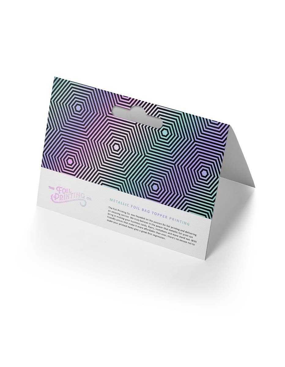 Holographic Metallic Foil Bag Topper Stood Up