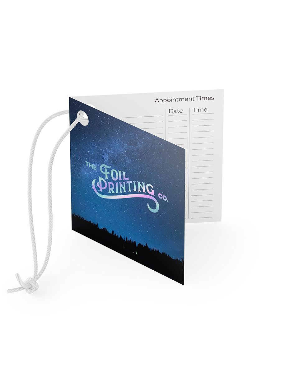 Holographic Metallic Foil Folded Tag Printing