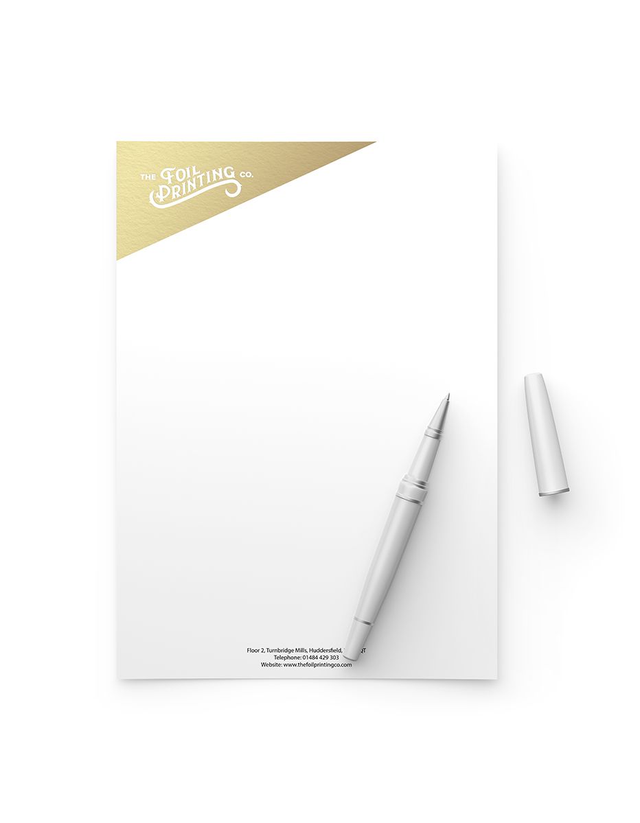 Metallic Gold Foil Letterhead Printing
