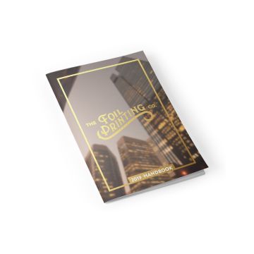 Metallic Gold Foil Booklet Front