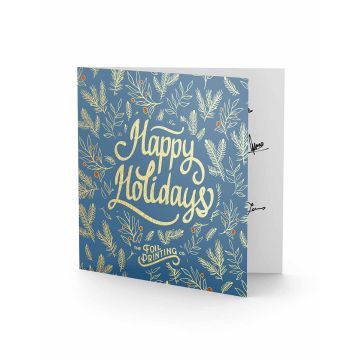 Metallic Gold Foil Greeting Card Open
