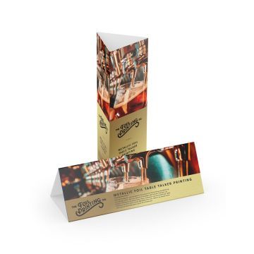 Metallic Gold Foil Table Talker Vertical & Horizontal