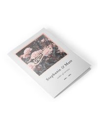 Metallic Rose Gold Foil Order Of Service Front