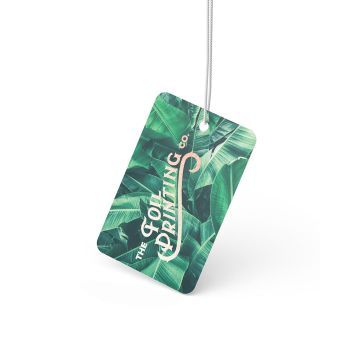 Metallic Rose Gold Foil Product Tags Angled