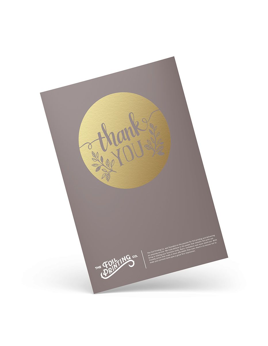 Metallic Gold Foil Thank You Cards